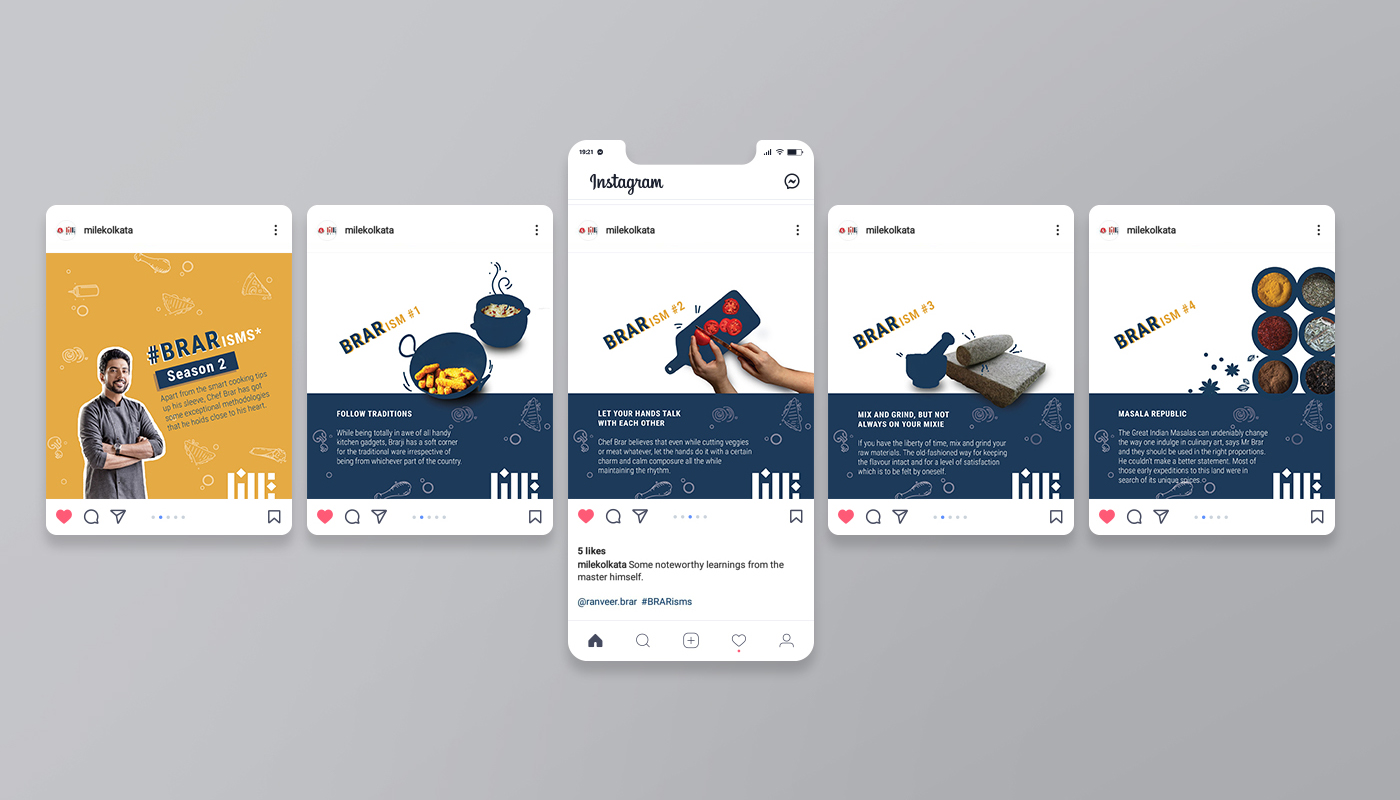 Social media post designing services for MILE Institute